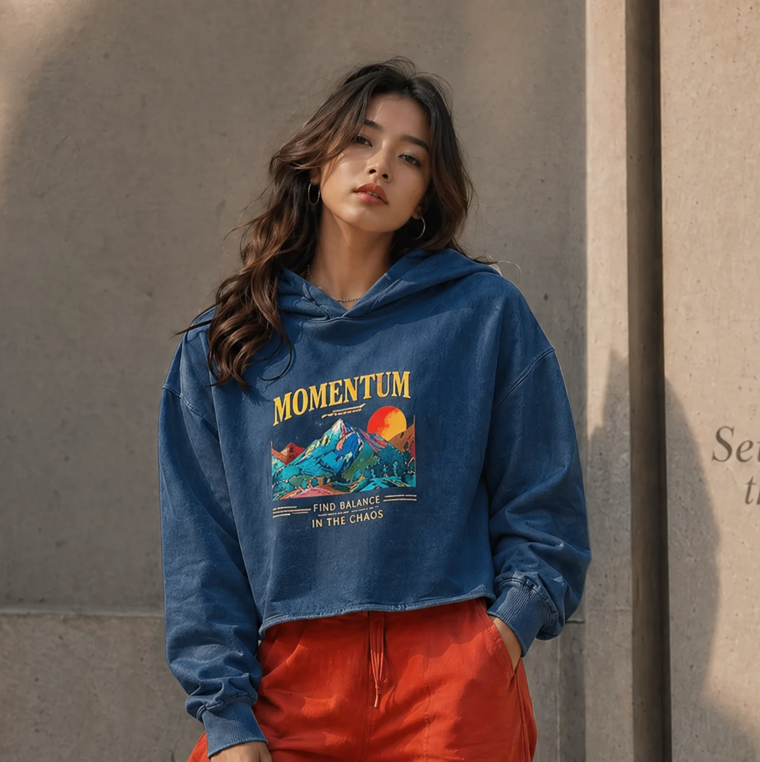 Crop Hoodie with design